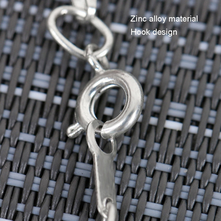 Metal Chain Round Expansion Mirror Glass Lens Necklace Magnifier(Silver)