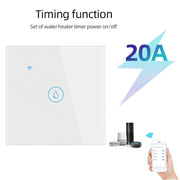 ZigBee 20A Water Heater Switch White High Power Time Voice Control EU Plug