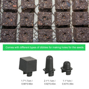 Handheld Seedling Soil Blocker Makes Four 2 by 2 Inches Soil Blocks for Garden Prep(Square)