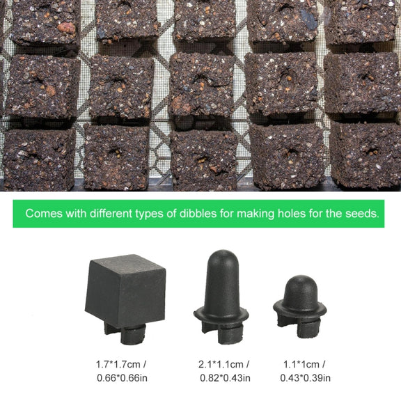 Handheld Seedling Soil Blocker Makes Four 2 by 2 Inches Soil Blocks for Garden Prep(Square)