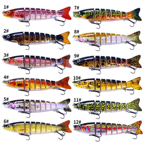 HENGJIA JM064 Multi-section Fish Minnow Bionic Fake Lures Sea Fishing Sinking Lures, Size: 12.8cm 18g(2)