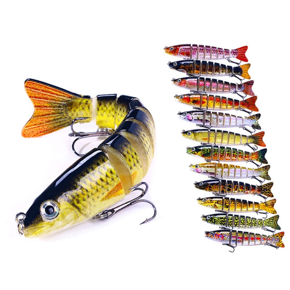 HENGJIA JM064 Multi-section Fish Minnow Bionic Fake Lures Sea Fishing Sinking Lures, Size: 12.8cm 18g(9)