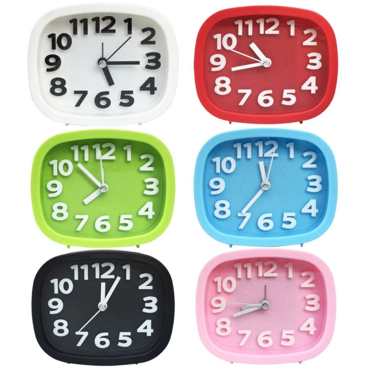 Square Candy Color Stereo Digital Silent Alarm Clock Children Student Alarm Clock(Green)