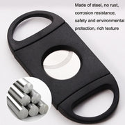 5pcs Mini Black Stainless Steel Double Edge Cigar Scissors Cigar Crushers
