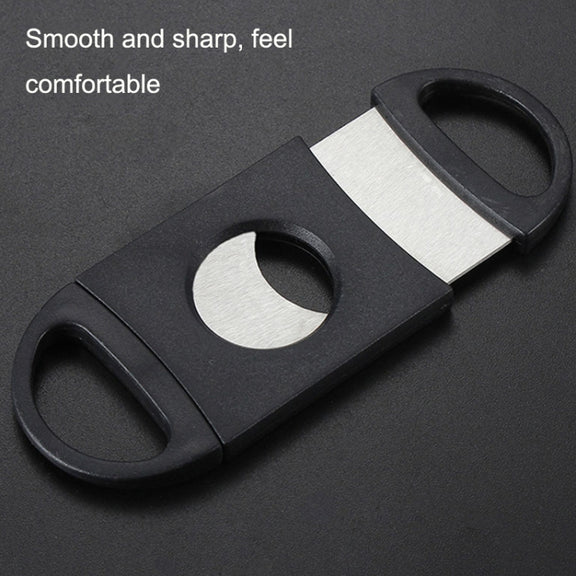 5pcs Mini Black Stainless Steel Double Edge Cigar Scissors Cigar Crushers