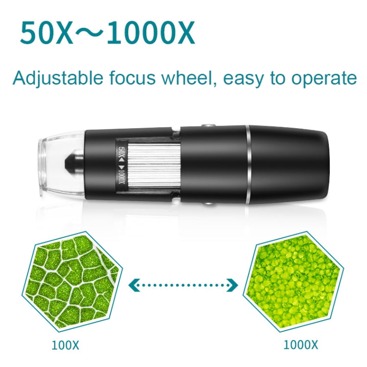 50X-1000X Wireless WIFI Connection LED Light Portable Digital Microscope, Specification: W05-Z11054