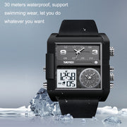 SKMEI 2020 Square Large Dial Triple Movement Men Sports Watch(Amber)