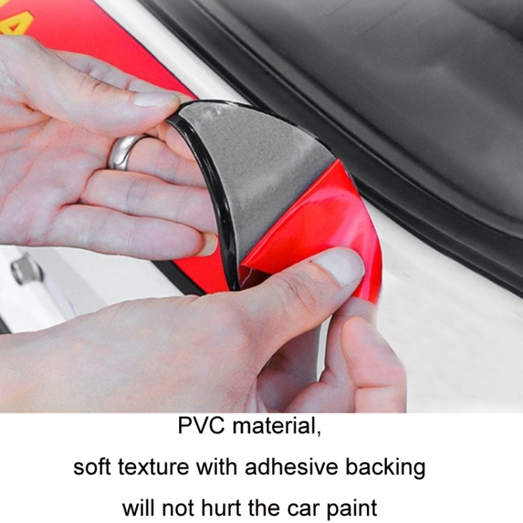Car Trunk Anti-collision Strip Threshold Decoration Protection Sticker(Rhombus Red)