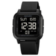 SKMEI 1894 Square Sports Waterproof Student Simple Multifunctional Luminous Watch(Black Black Machine) - free shipping - PMC TechLife - Order now!
