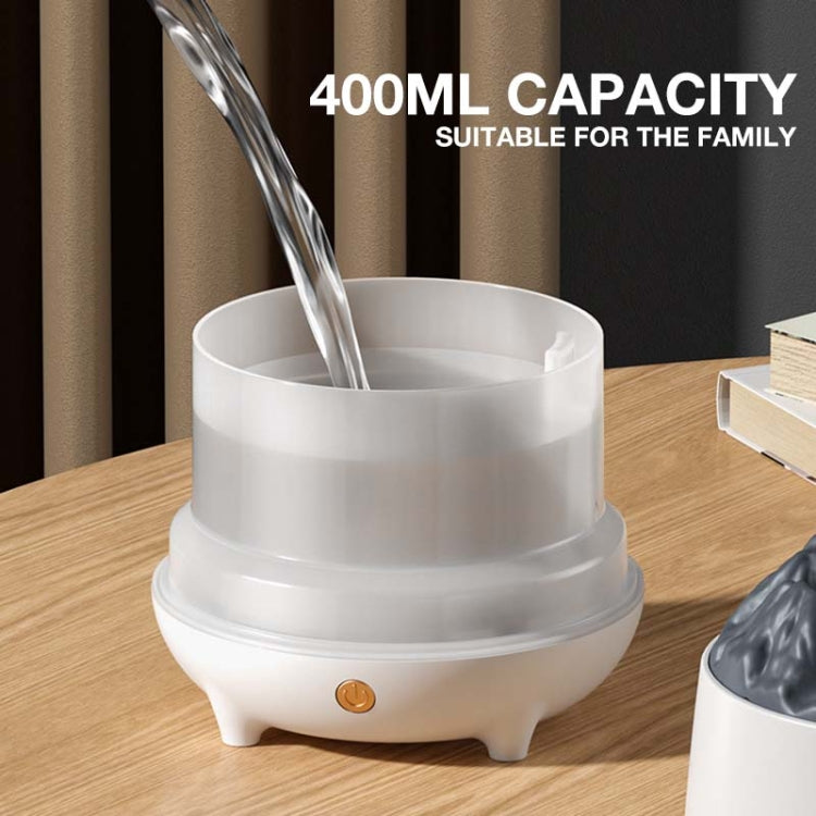 HS01 Simulation Flame Humidifier Home Aromatherapy Machine With Night Light(Black)
