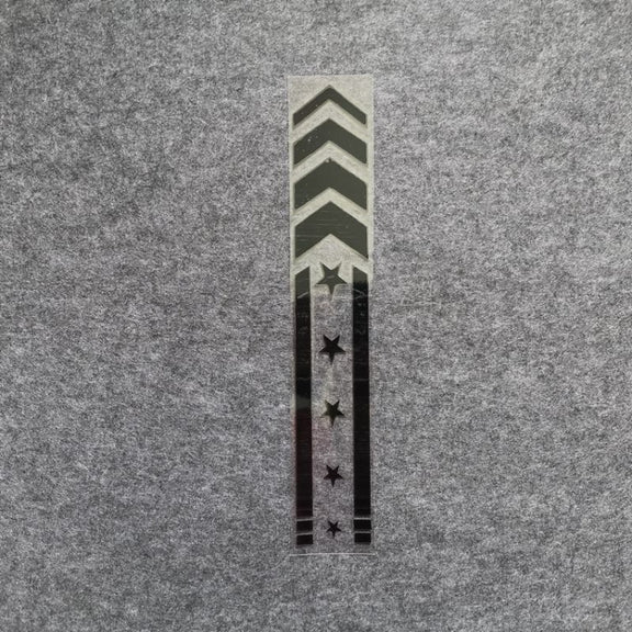 10pcs Motorcycle Car Fender Reflective Sticker Modified Decorative Water-resistant Sticker Arrow Star(Black)
