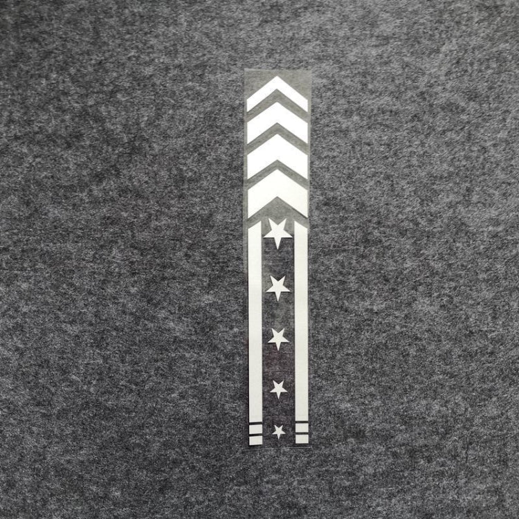 10pcs Motorcycle Car Fender Reflective Sticker Modified Decorative Water-resistant Sticker Arrow Star(White)