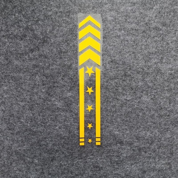 10pcs Motorcycle Car Fender Reflective Sticker Modified Decorative Water-resistant Sticker Arrow Star(Yellow)