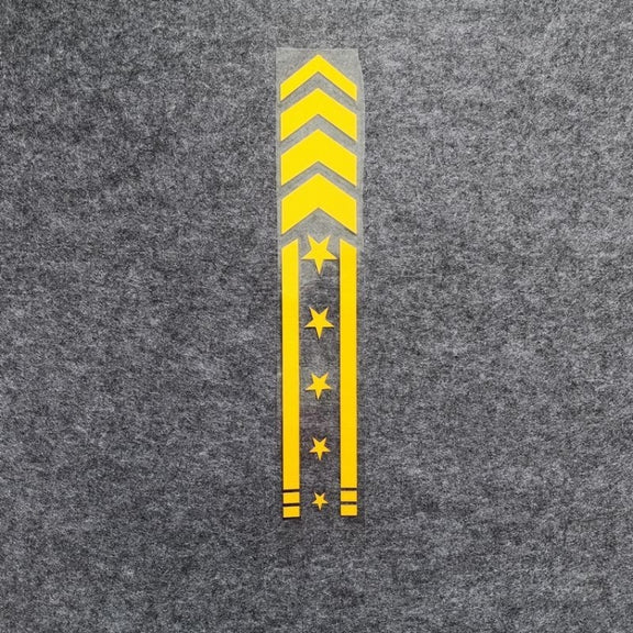 10pcs Motorcycle Car Fender Reflective Sticker Modified Decorative Water-resistant Sticker Arrow Star(Yellow)