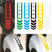 10pcs Motorcycle Car Fender Reflective Sticker Modified Decorative Water-resistant Sticker Arrow Star(Black)