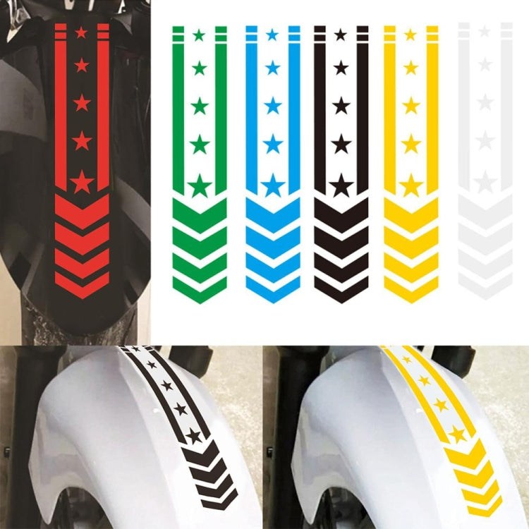 10pcs Motorcycle Car Fender Reflective Sticker Modified Decorative Water-resistant Sticker Arrow Star(Blue)
