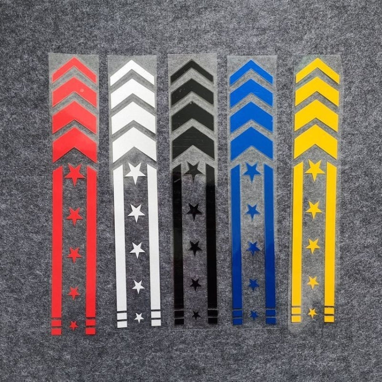 10pcs Motorcycle Car Fender Reflective Sticker Modified Decorative Water-resistant Sticker Arrow Star(Yellow)