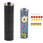 Outdoor First Aid Sealed Water-resistant Pill Jar Aluminum Alloy Portable Emergency Pill Box(Black)