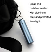 Outdoor First Aid Sealed Water-resistant Pill Jar Aluminum Alloy Portable Emergency Pill Box(Black)