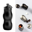 F25 Outdoor First Aid Pill Sealed Bottle Mini Waterproof Metal Medicine Jar Keychain(Black) - free shipping - PMC TechLife - Order now!