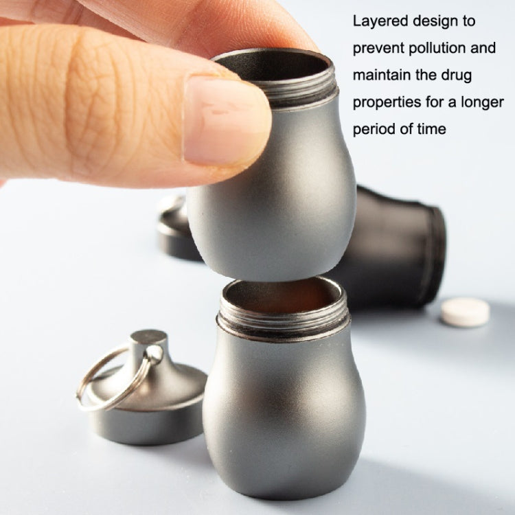 F25 Outdoor First Aid Pill Sealed Bottle Mini Water-resistant Metal Medicine Jar Keychain(Champagne)