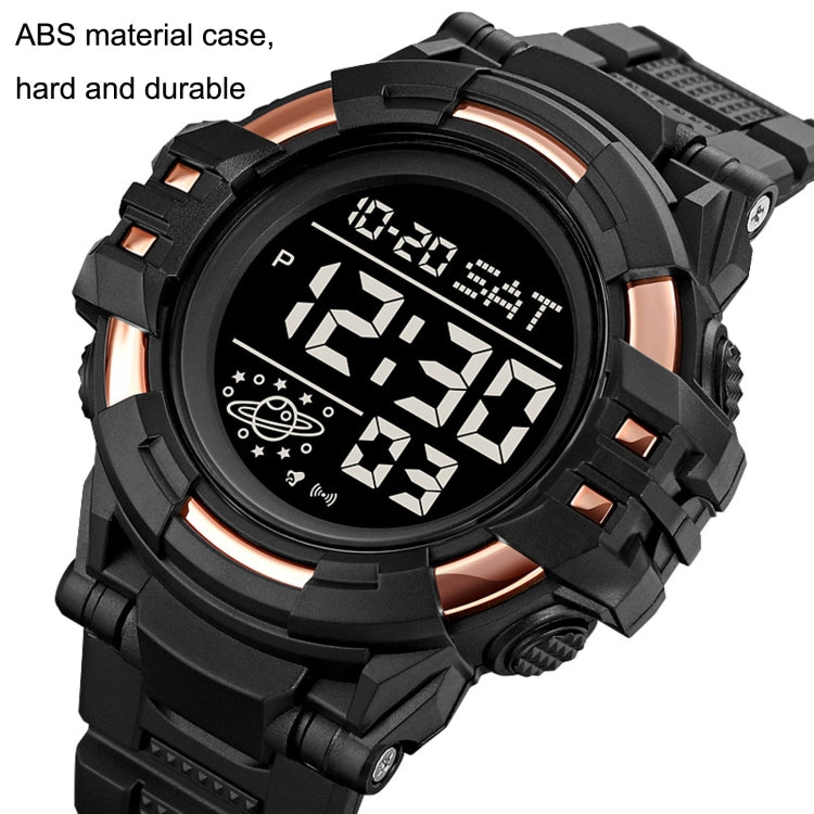 SKMEI 2003 Multifunctional Back Light Sports Watch Mens Countdown Date Alarm Clock Watch(Blue Black Machine)