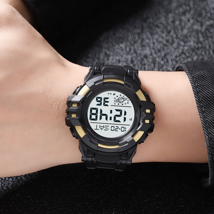 SKMEI 2003 Multifunctional Back Light Sports Watch Mens Countdown Date Alarm Clock Watch(Silver Black Machine)