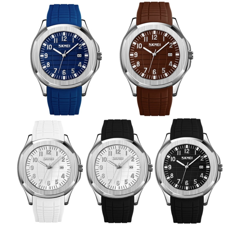 SKMEI 9286 Outdoor Sports Multifunctional Men Water-resistant Quartz Watch(White)