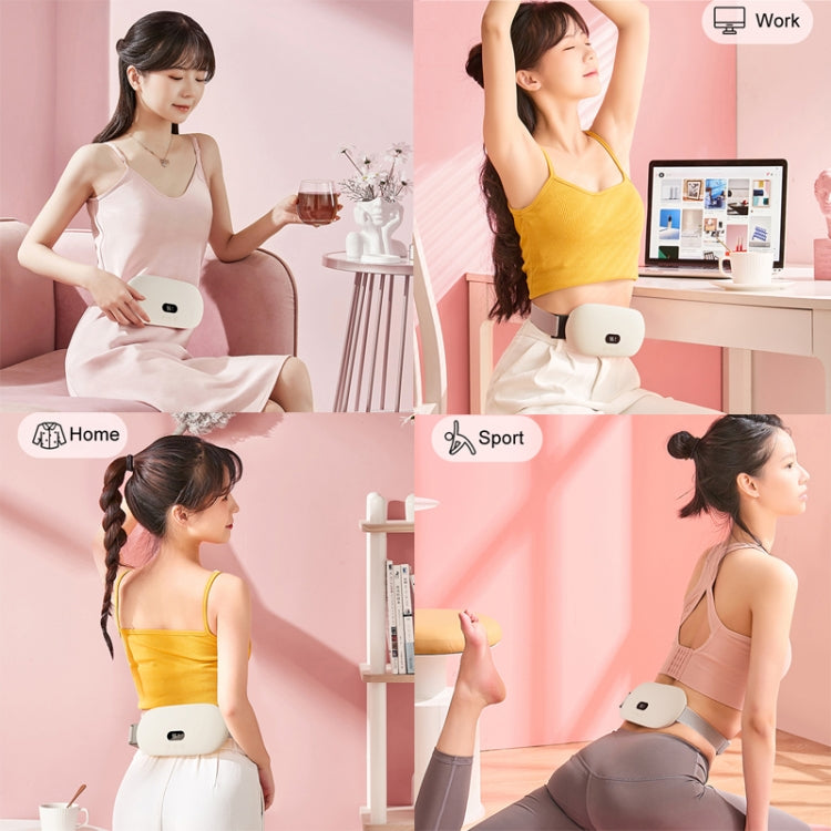 2000mAh Intelligent Massage Warming Belt Digital Electric Abdominal and Waist Massager(Pink)