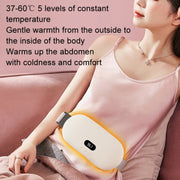 2000mAh Intelligent Massage Warming Belt Digital Electric Abdominal and Waist Massager(Yellow)