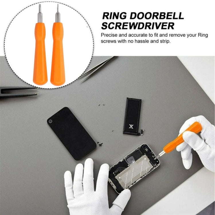 2 In 1  For RIng Doorbell Screwdriver Replacement For Ring Doorbell Battery Change(Orange)