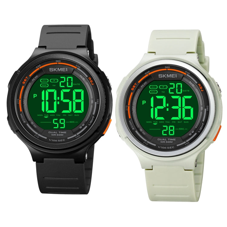 SKMEI 1841 Outdoor Sports Students Water-resistant Luminous Countdown Watch(Light Grey)