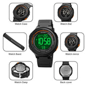 SKMEI 1841 Outdoor Sports Students Water-resistant Luminous Countdown Watch(Light Grey)
