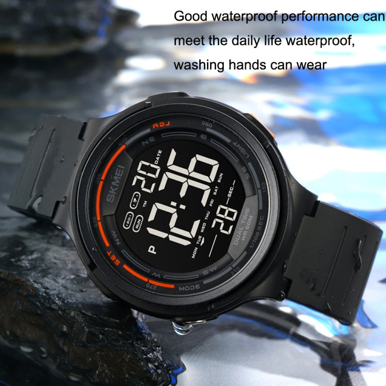 SKMEI 1841 Outdoor Sports Students Water-resistant Luminous Countdown Watch(Light Grey)