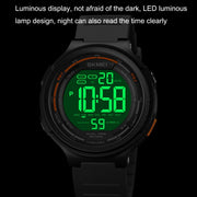 SKMEI 1841 Outdoor Sports Students Water-resistant Luminous Countdown Watch(Light Grey)