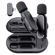 K63 One To Two  Wireless Lavalier Microphone With Charging Box Noise Reduction Video Record Mic,Spec: 8 Pin Interface - Microphone by PMC TechLife | Online Shopping South Africa | PMC TechLife | Buy Now Pay Later Mobicred