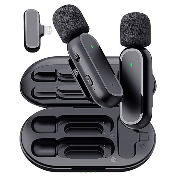 K63 One To Two  Wireless Lavalier Microphone With Charging Box Noise Reduction Video Record Mic,Spec: 8 Pin Interface