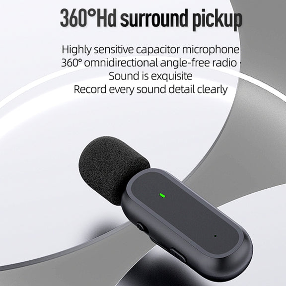 K63 One To Two  Wireless Lavalier Microphone With Charging Box Noise Reduction Video Record Mic,Spec: 8 Pin Interface