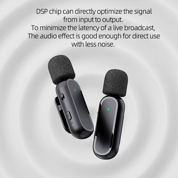 K61 One To  One Wireless Lavalier Microphone With Charging Box Noise Reduction Video Record Mic,Spec: 8 Pin Interface