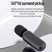 K61 One To  One Wireless Lavalier Microphone With Charging Box Noise Reduction Video Record Mic,Spec: 8 Pin Interface