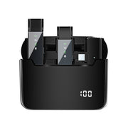S16-S One To Two Black Digital Display Wireless Lavalier Microphone With Charging Compartment,Spec: USB-C/Type-C Interface