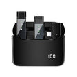 S16-S One To Two Black Digital Display Wireless Lavalier Microphone With Charging Compartment,Spec: 8 Pin Interface - Microphone by PMC TechLife | Online Shopping South Africa | PMC TechLife | Buy Now Pay Later Mobicred