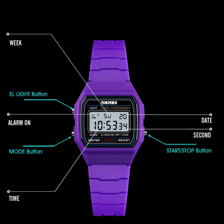 SKMEI 1460 Children Luminous Multifunctional Water-resistant Thin Sports Watch(Army Green)