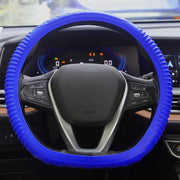 Silicone Non-slip Wear-resistant Concave Point Car Steering Wheel Cover, Size: 34-38cm(Blue)