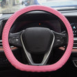 Silicone Non-slip Wear-resistant Concave Point Car Steering Wheel Cover, Size: 34-38cm(Light Pink) - Steering Wheel Accessories by PMC TechLife | Online Shopping South Africa | PMC TechLife | Buy Now Pay Later Mobicred
