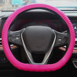 Silicone Non-slip Wear-resistant Concave Point Car Steering Wheel Cover, Size: 34-38cm(Rose Red) - Steering Wheel Accessories by PMC TechLife | Online Shopping South Africa | PMC TechLife | Buy Now Pay Later Mobicred