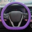Silicone Non-slip Wear-resistant Concave Point Car Steering Wheel Cover, Size: 34-38cm(Purple) - Steering Wheel Accessories by PMC TechLife | Online Shopping South Africa | PMC TechLife | Buy Now Pay Later Mobicred