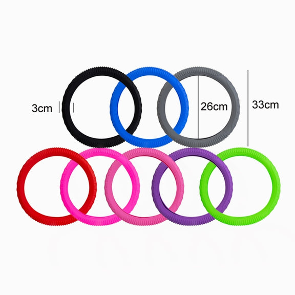 Silicone Non-slip Wear-resistant Concave Point Car Steering Wheel Cover, Size: 34-38cm(Red)