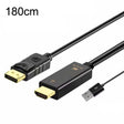 H147 180cm 4K 60Hz HDMI To DP Adapter With Power Supply HD Converter - Converter by PMC TechLife | Online Shopping South Africa | PMC TechLife | Buy Now Pay Later Mobicred