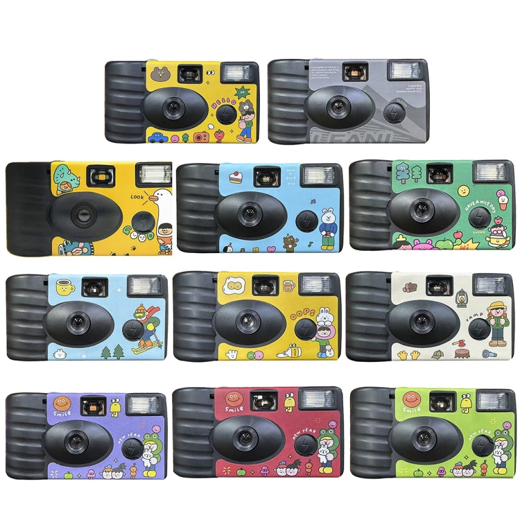 27pcs Click Retro Film Camera Water-resistant Cartoon Decorative Stickers without Camera